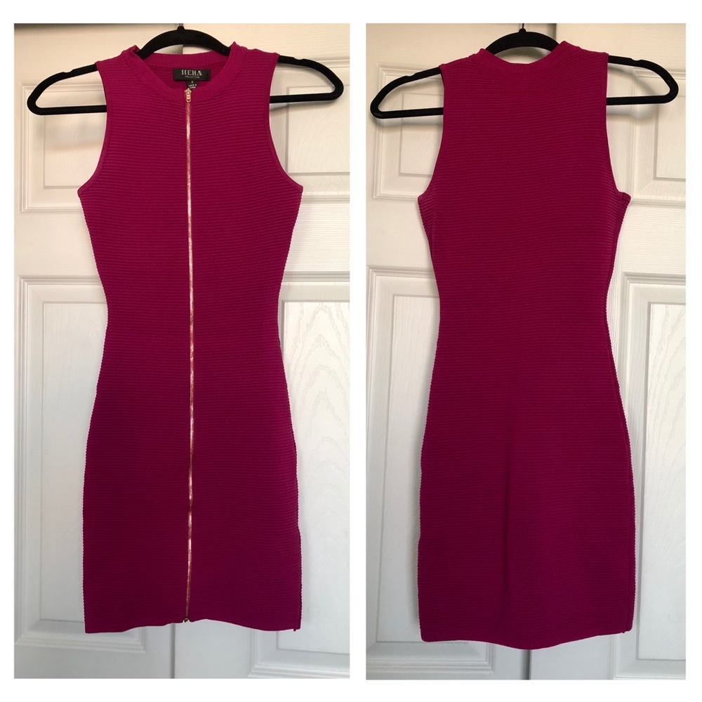 Hera Collection - EUC, Ribbed Bodycon Midi Dress